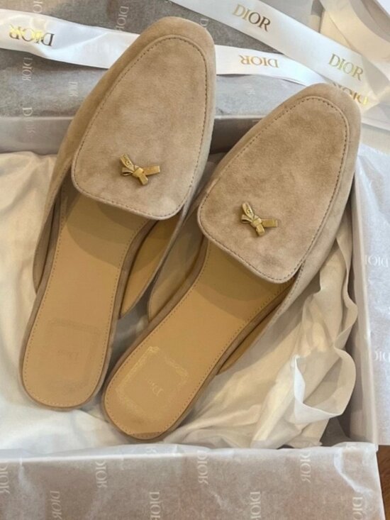 Diorㅤ Shoes - Dior Suede Mules Nude EU 38